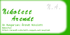 nikolett arendt business card